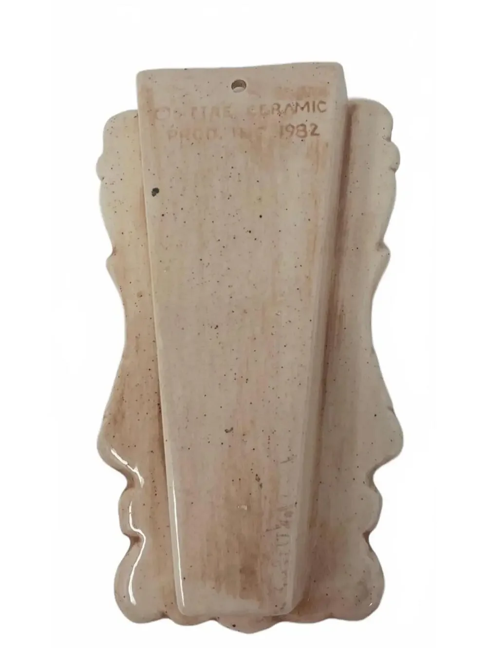 Vintage 1982 Sittre Ceramic Scissor Holder Blue Floral Wall Pocket